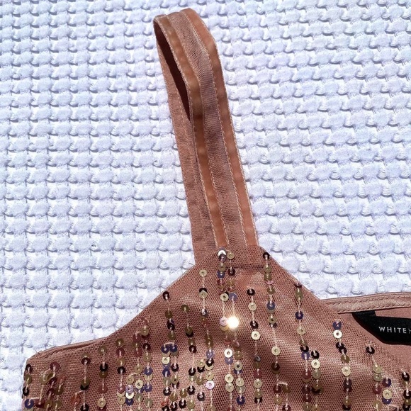 NWT White House Black Market Antique Blush Amelie Sequin Cami - Picture 8 of 8